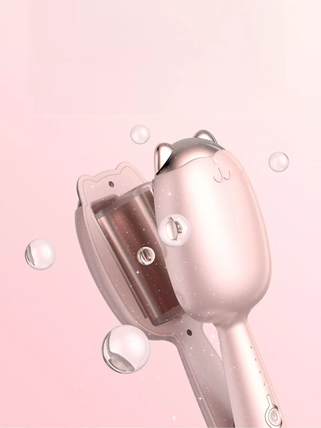 Cat Curl Chic: Portable Cordless Curling Iron for Perfect Curls - cas7m