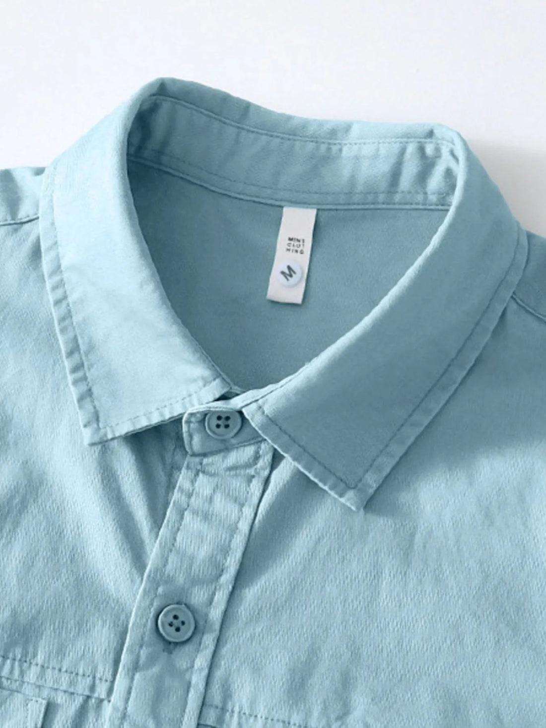 Men's Plus Size Button Up Long Sleeve Shirt - cas7m