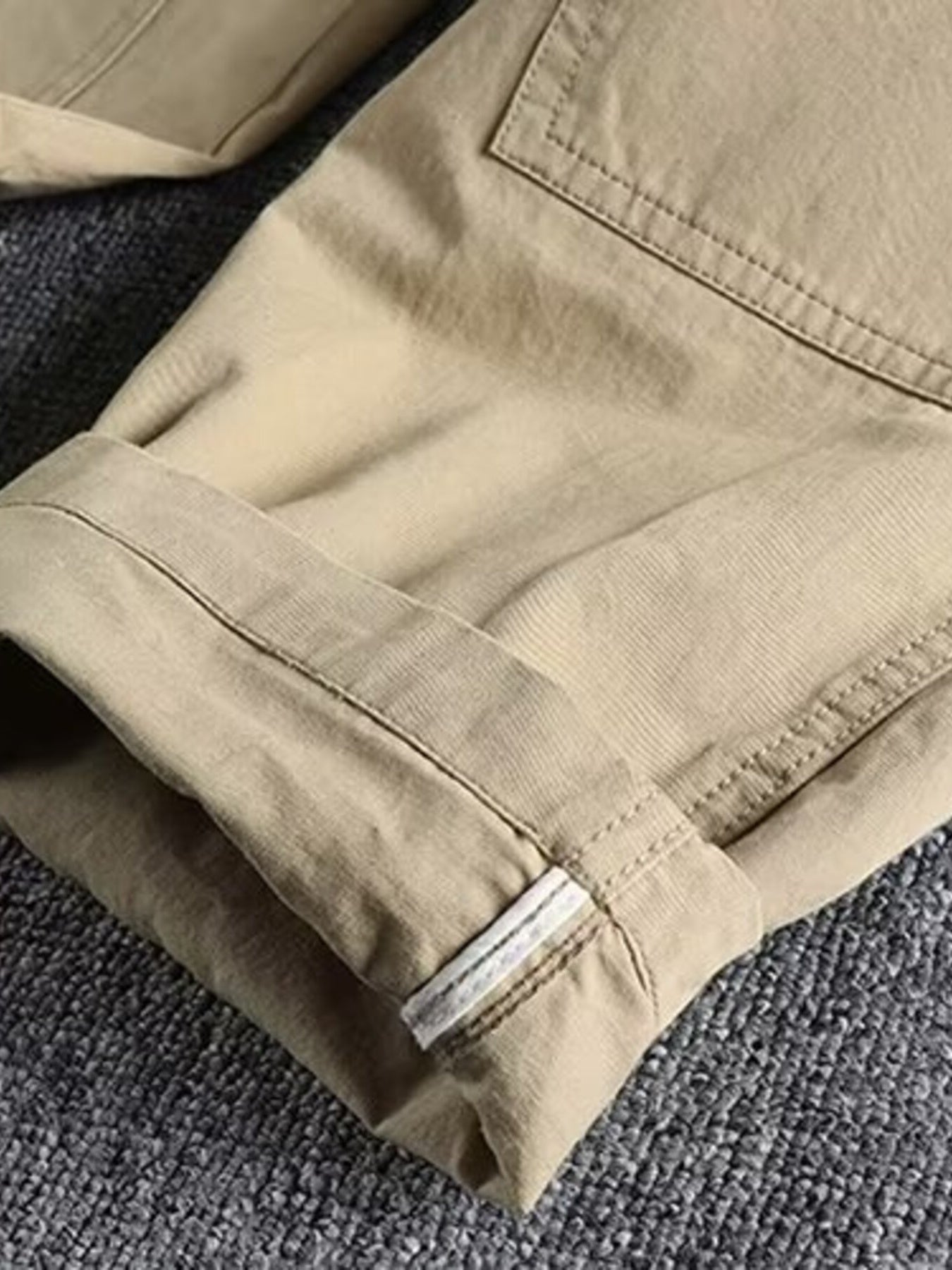 Men's Plus Size Casual Elastic Waist Cargo Pants - cas7m