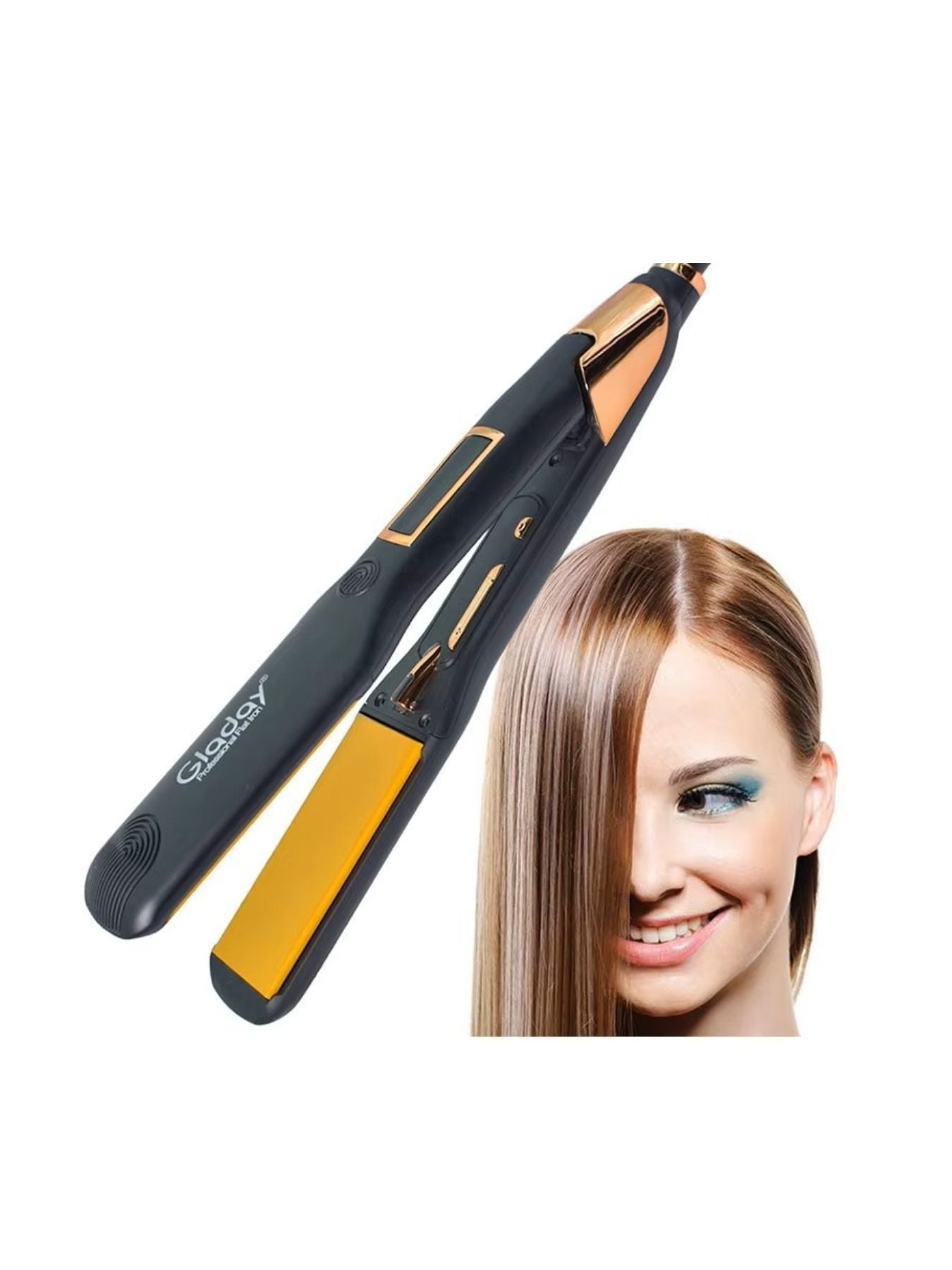 Salon-Quality Adjustable Temp Hair Straightener - Cordless & Durable - cas7m
