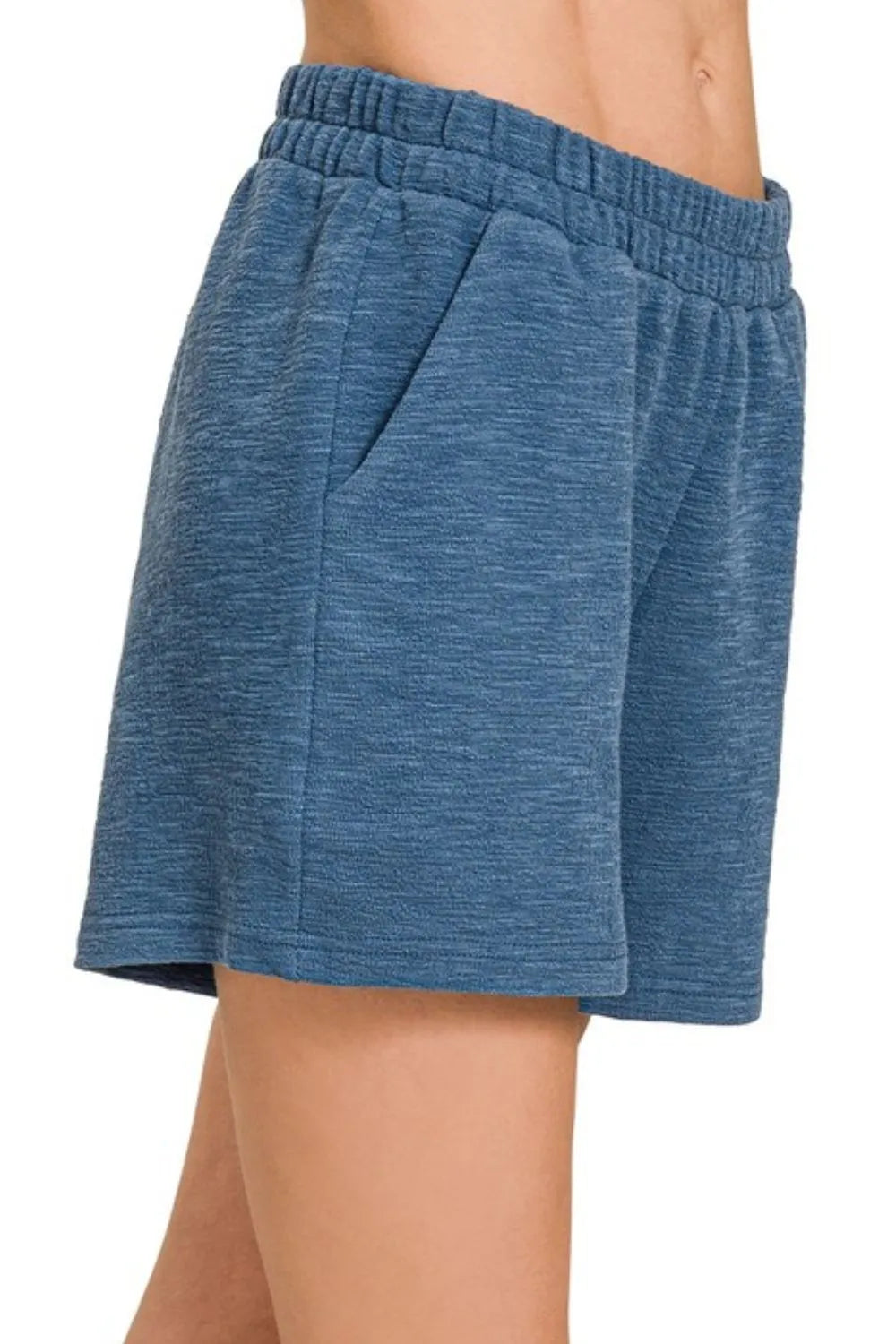 Zenana Cotton Slub Shorts - cas7m