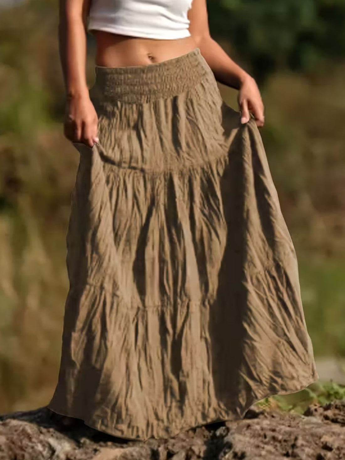 Tiered Maxi Skirt - cas7m