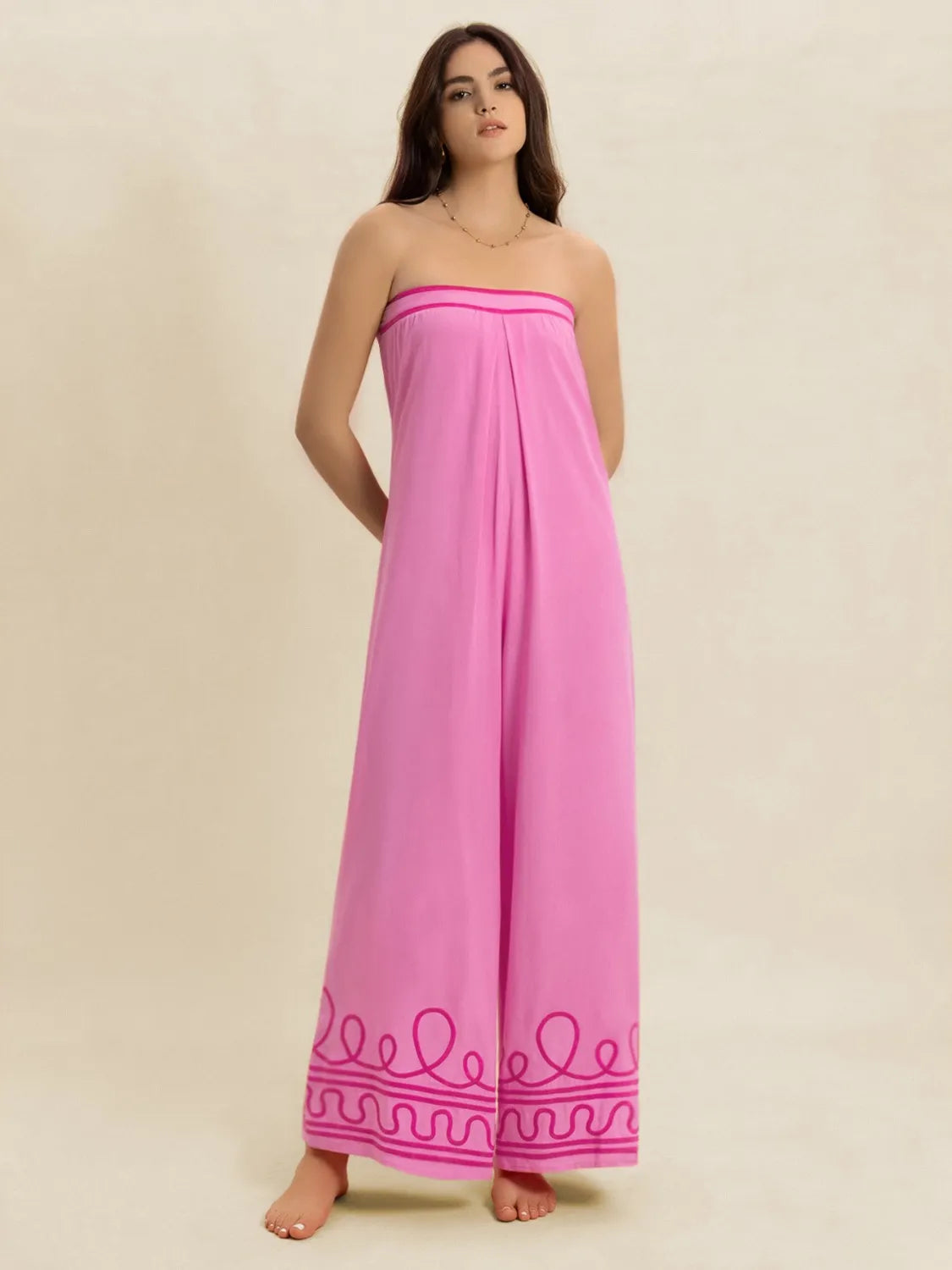 Wide Leg Tube Jumpsuit - cas7m