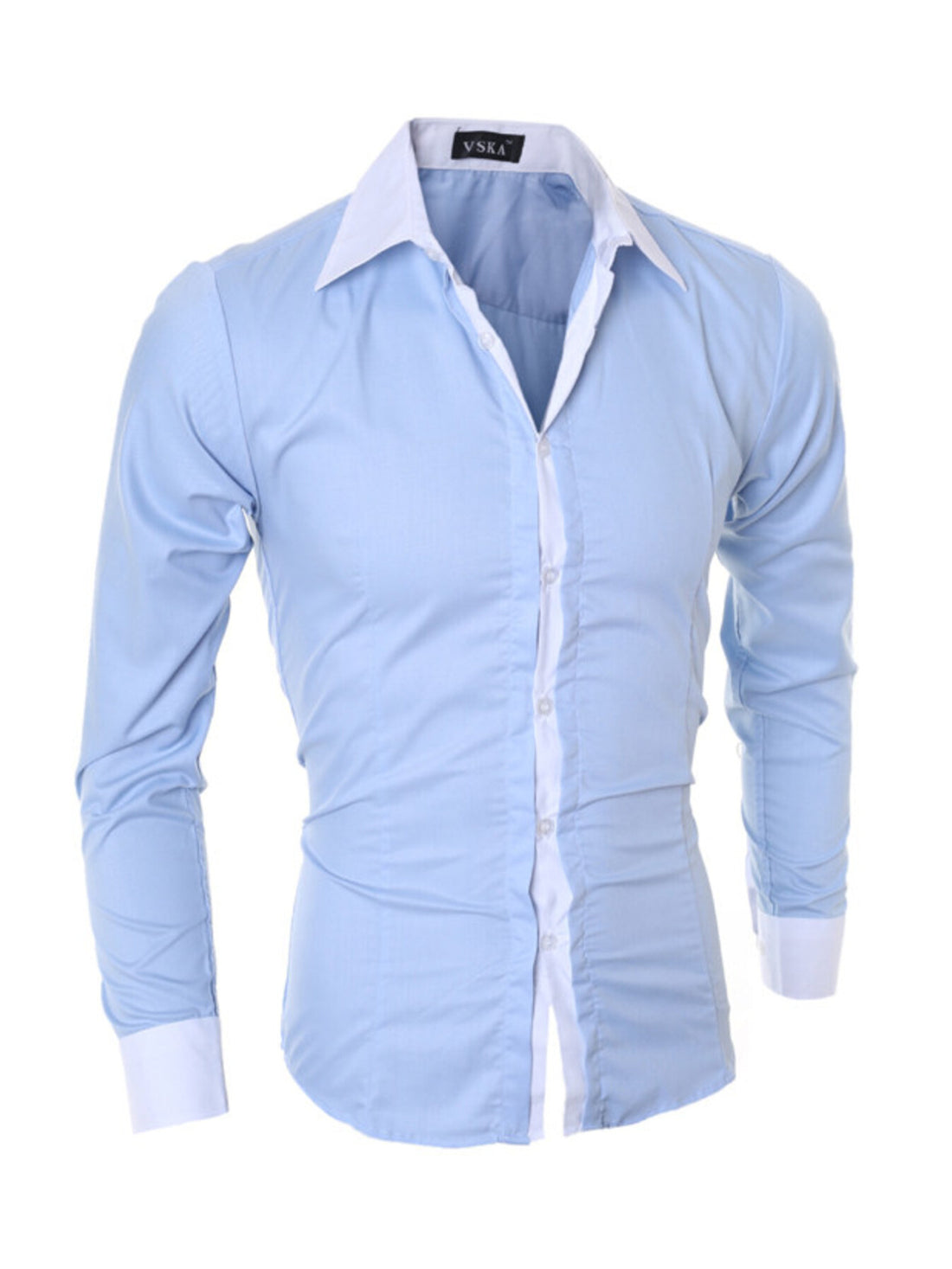 Men's Slim Fit Long Sleeve Shirt - cas7m