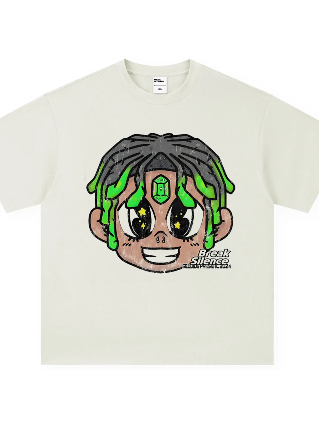 Men's Cartoon Graphic Oversized T-Shirt - cas7m