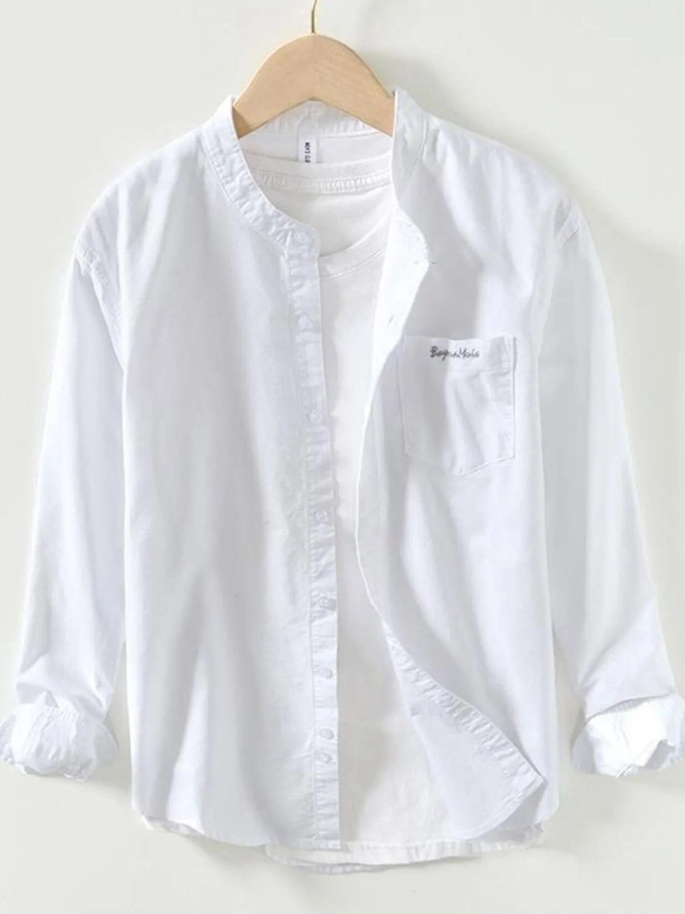 Men's Button Up Long Sleeve Shirt - cas7m