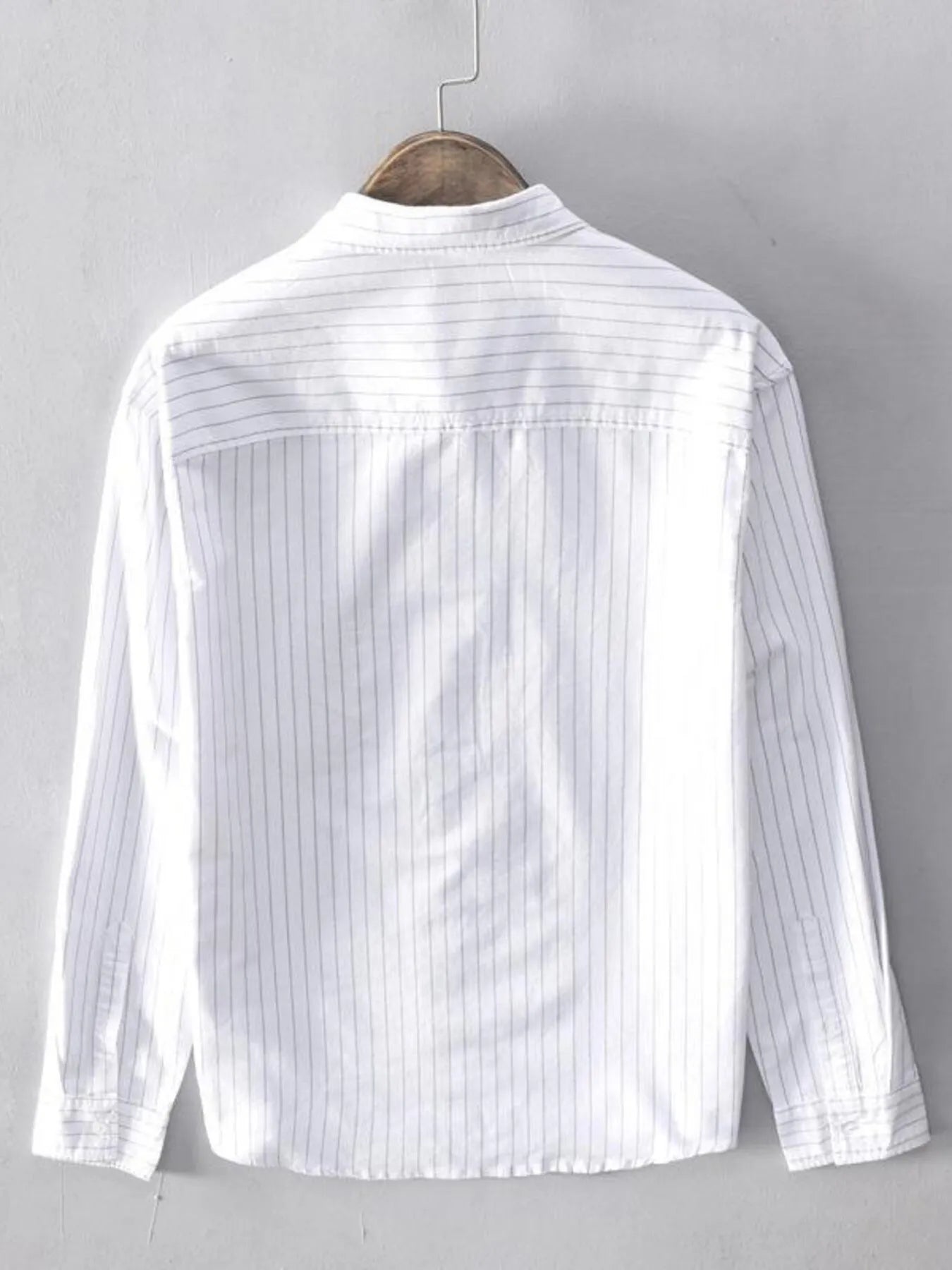 Men's Plus Size Button Up Long Sleeve Shirt - cas7m