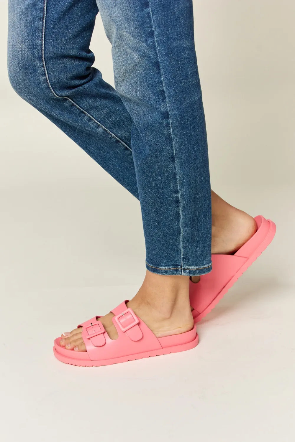 Legend Double Buckle Open Toe Sandals - cas7m