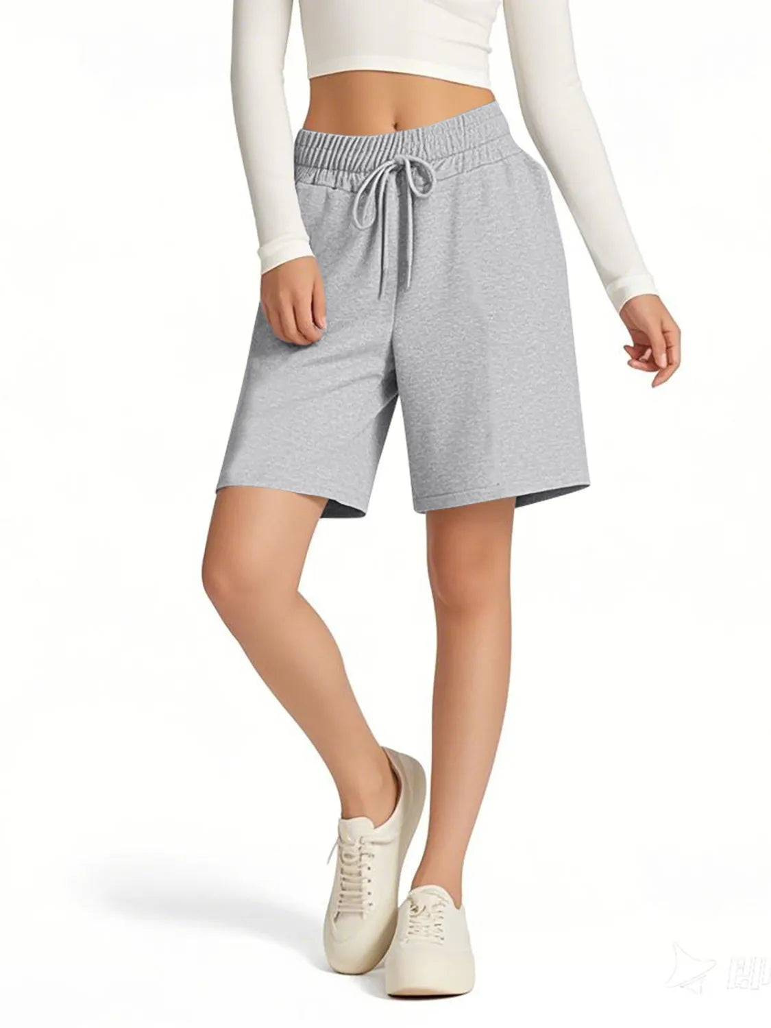 Drawstring Shorts with Pockets - cas7m