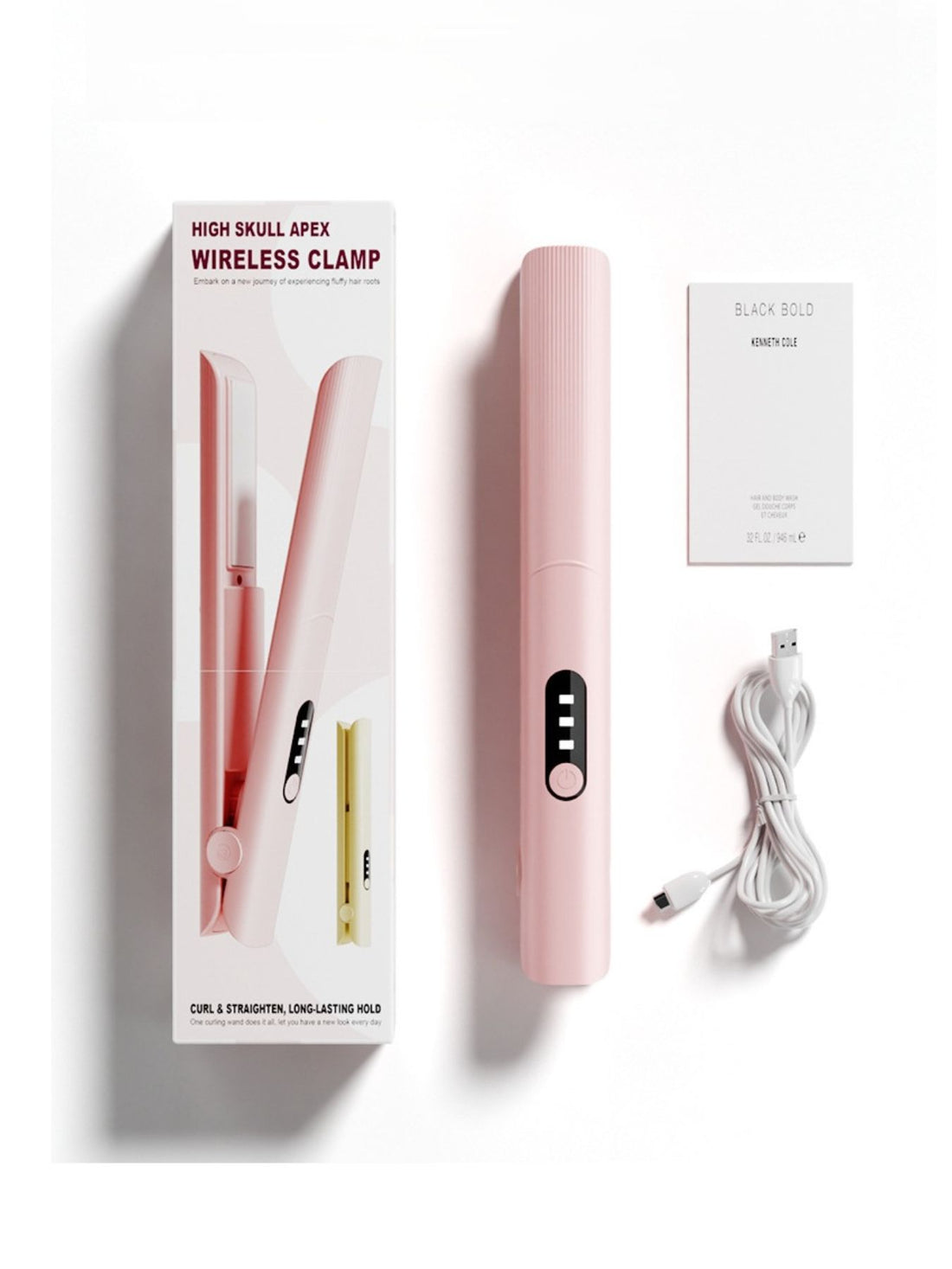 Rechargeable Ionic Travel Hair Straightener - Smooth & Shine - cas7m