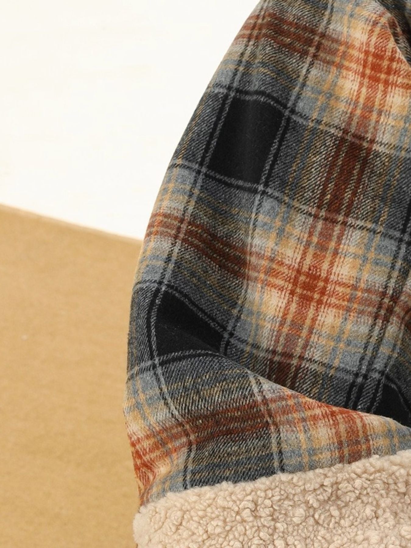 Men's Plus Size Plaid Wide Leg Pants - cas7m