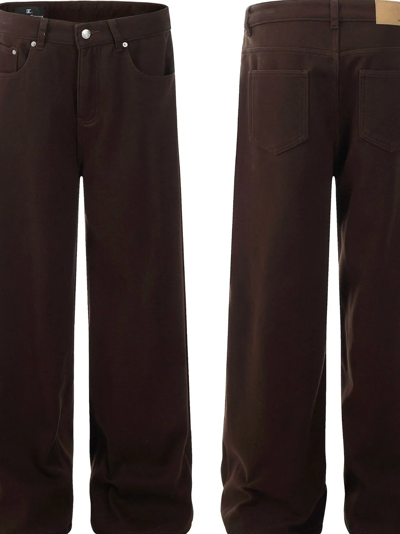 Men's Wide-Leg High-Rise Jeans - cas7m