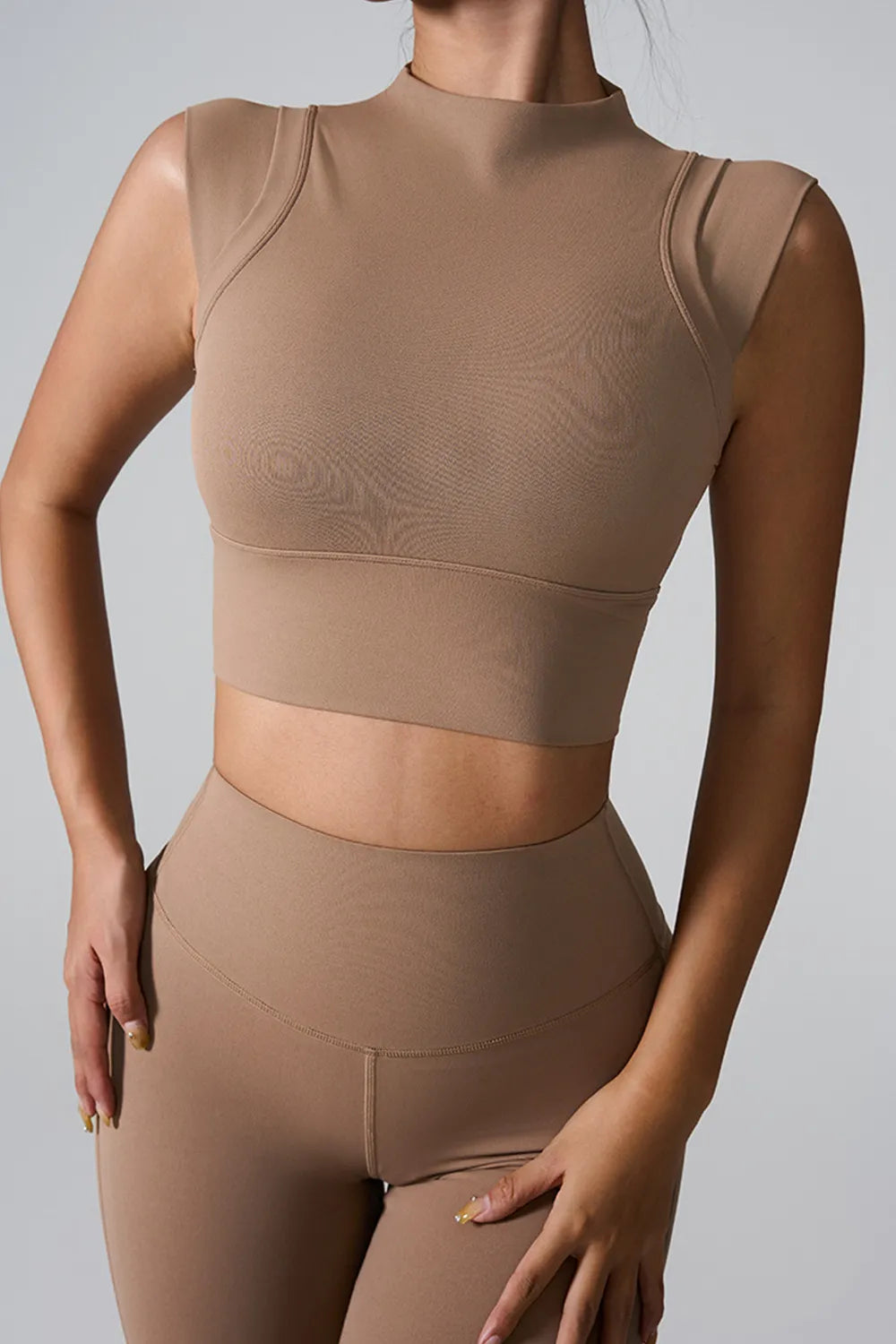 Mock Neck Active Tank - cas7m