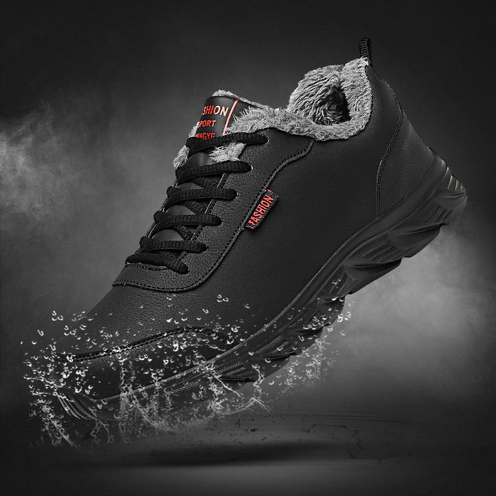 Men Sneakers Winter Warm Sports Shoes With Plush - cas7m