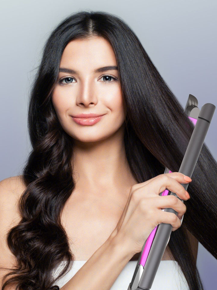 Adjustable Temperature Hair Straightener & Curler - cas7m