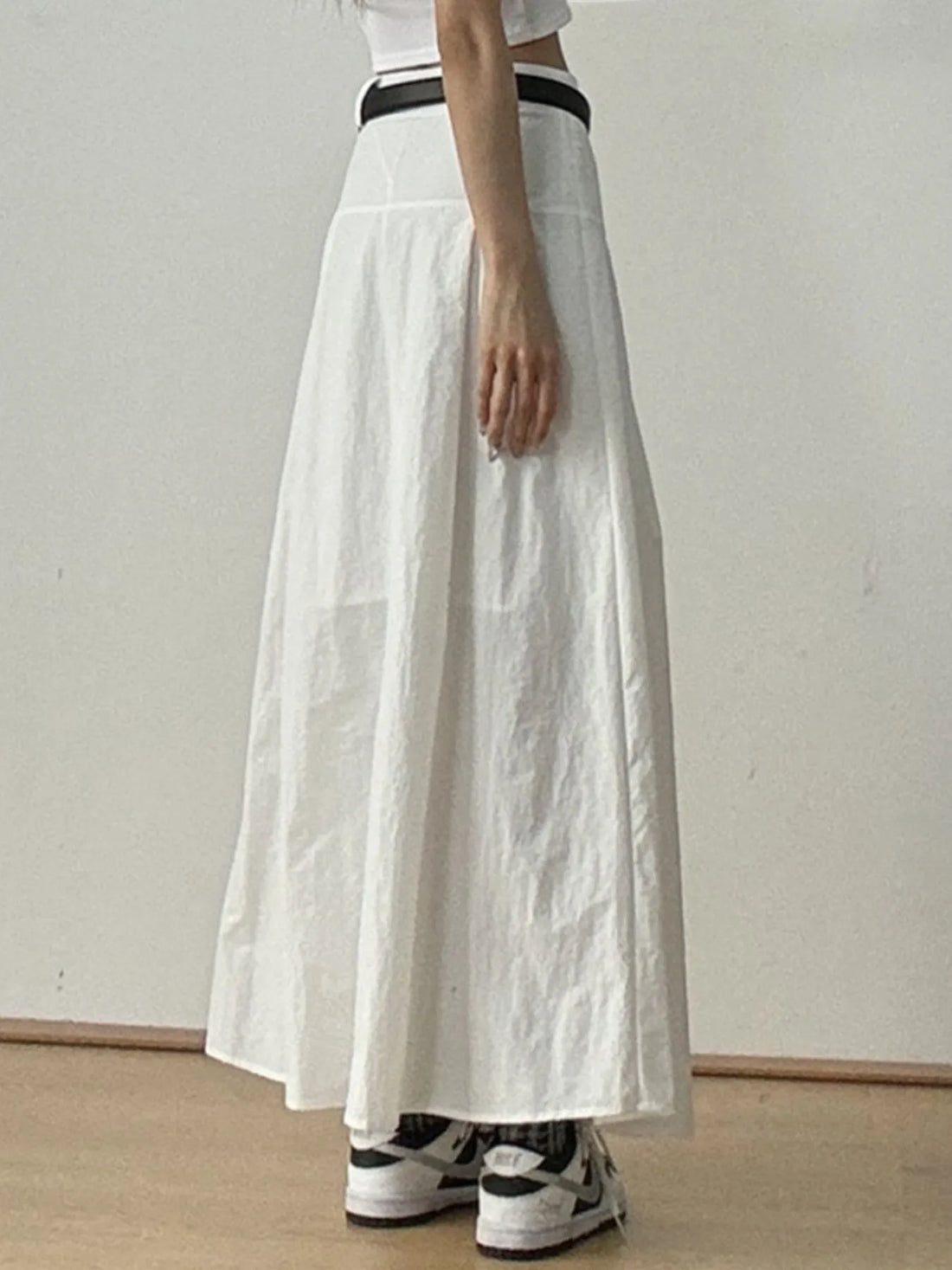 High Waist A-Line Maxi Skirt - cas7m