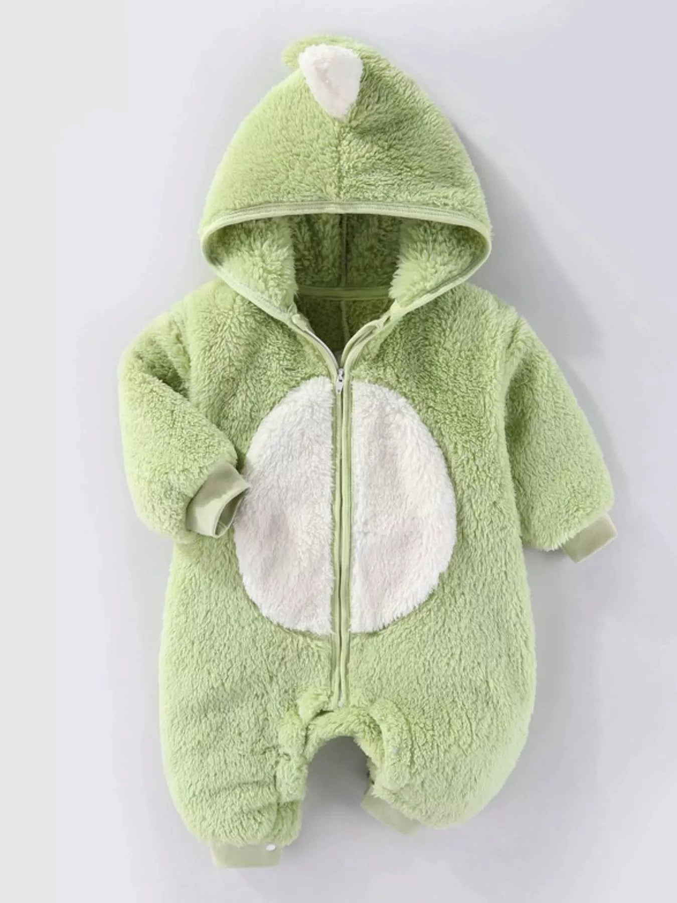 Children's Animal Plush Hooded One-Piece Jumpsuit - cas7m