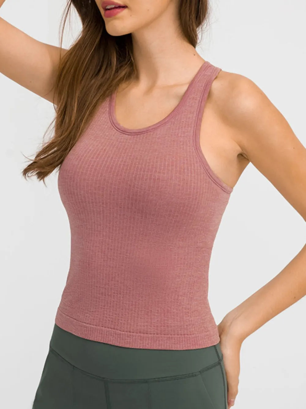 Millennia Round Neck Racerback Active Tank - cas7m