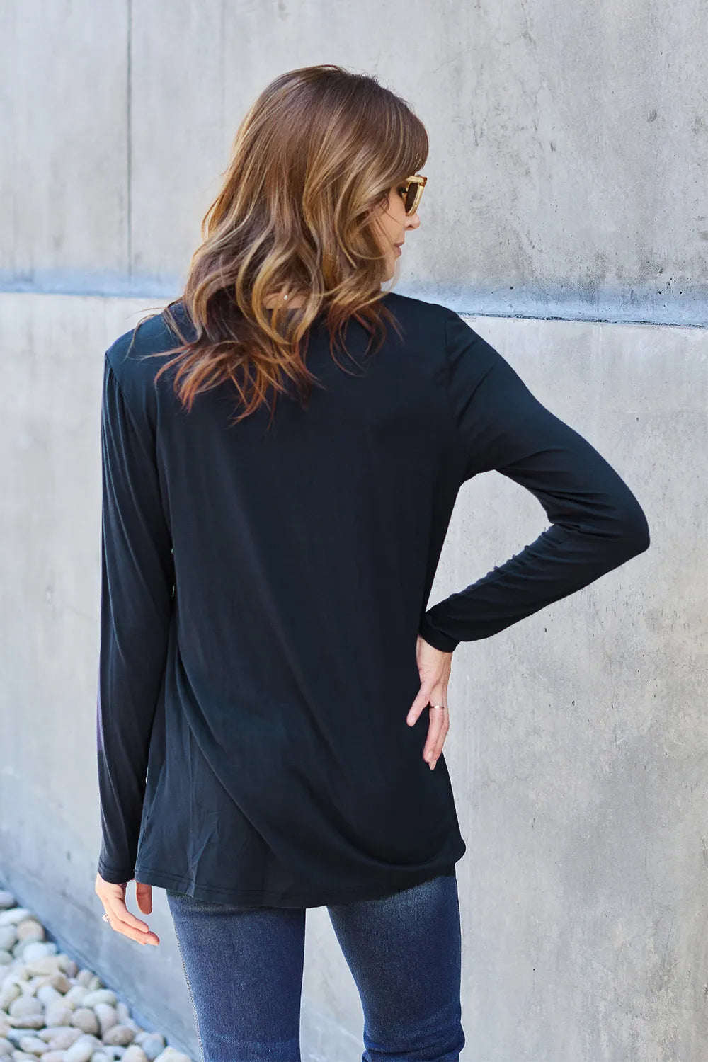 Basic Bae Full Size Round Neck Long Sleeve Top - cas7m