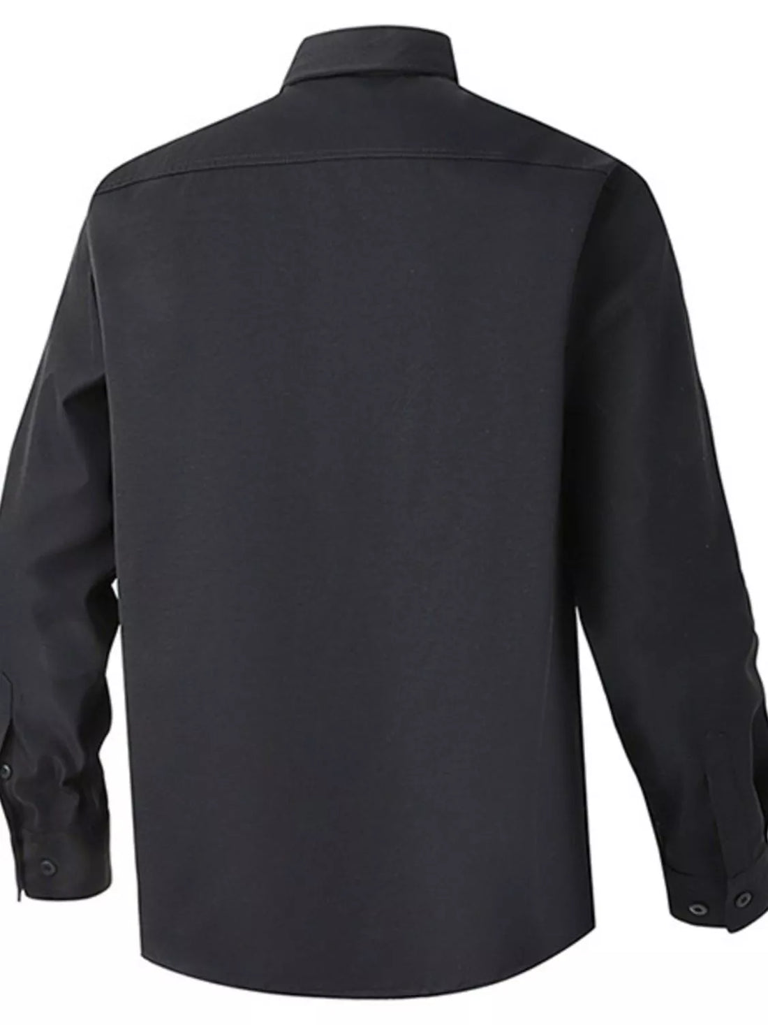 Men's Solid Color Long Sleeve Button-Up Shirt - cas7m