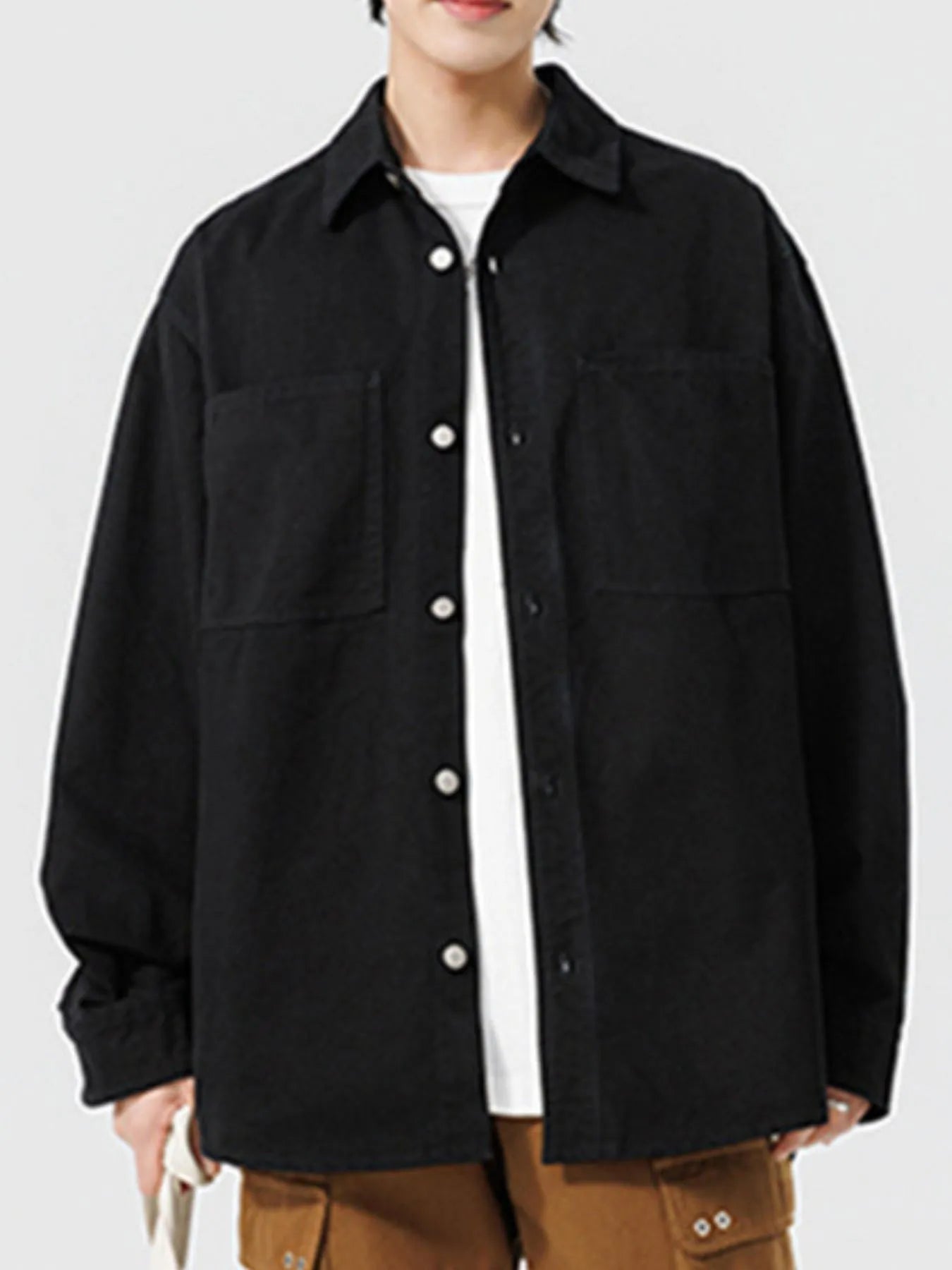 Men's Button Up Long Sleeve Shirt - cas7m