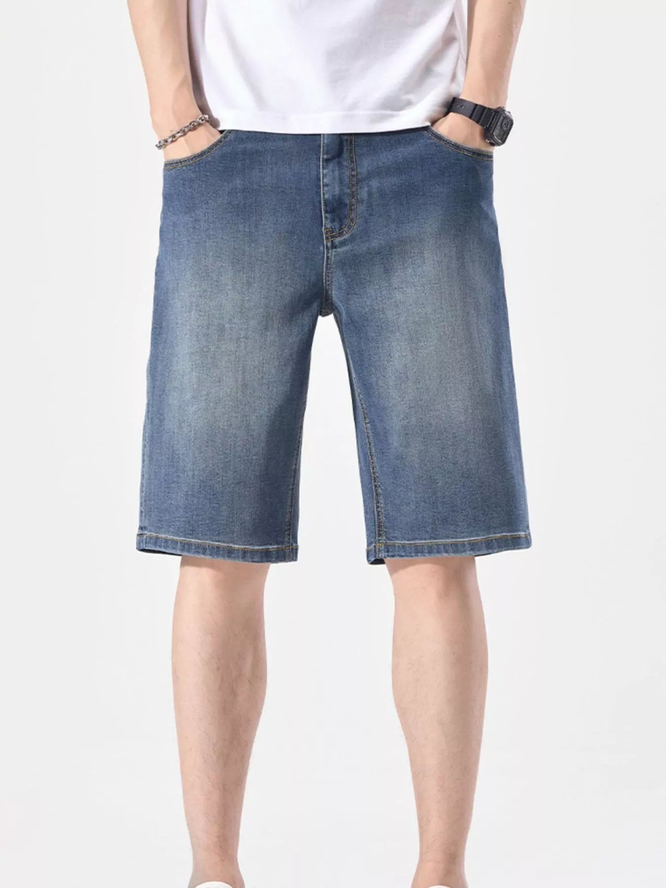 Men's Wash Casual Denim Shorts - cas7m