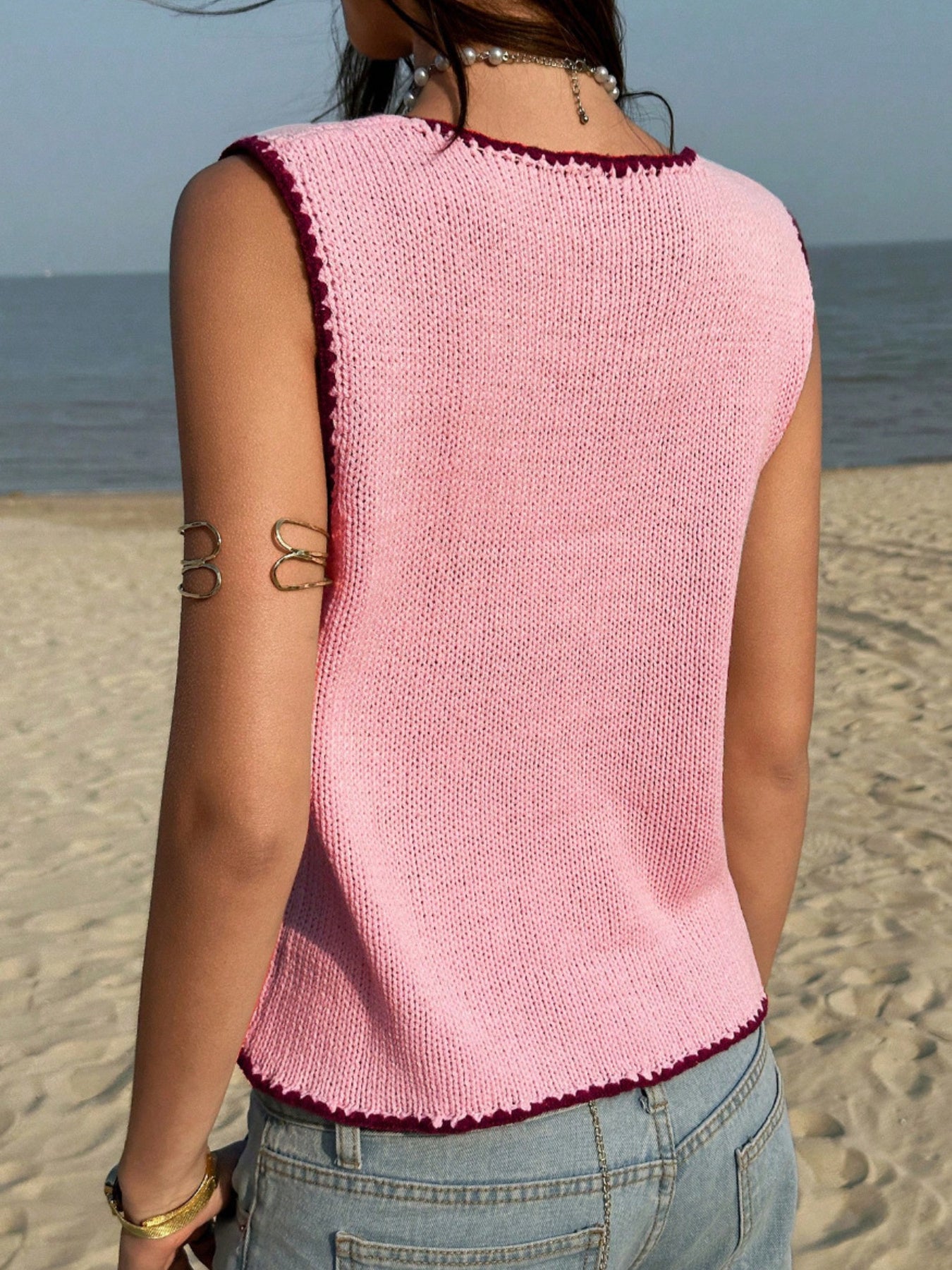 Button-Down Sweater Vest - cas7m
