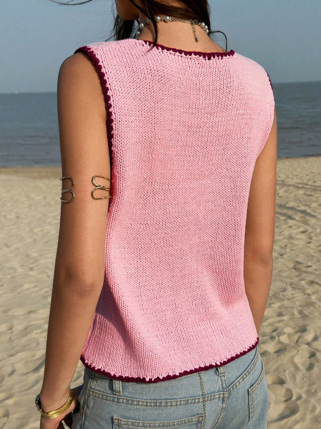 Button-Down Sweater Vest - cas7m