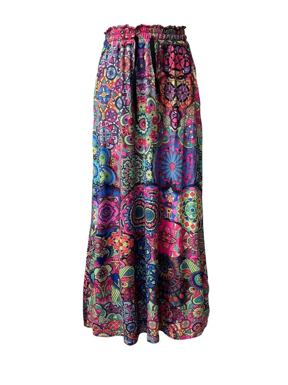 Printed Maxi Skirt with Pockets - cas7m