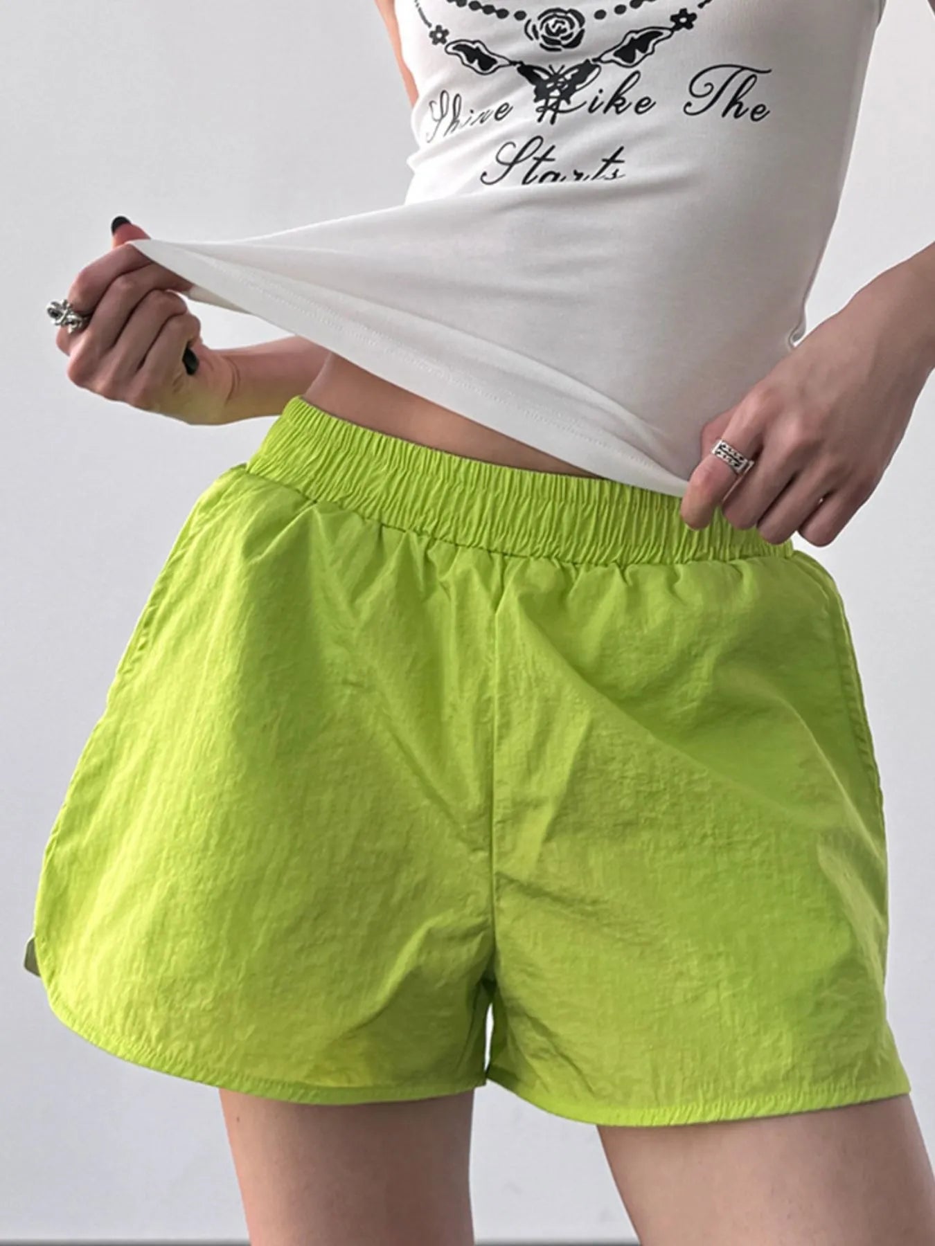 Elastic Waist Active Shorts - cas7m