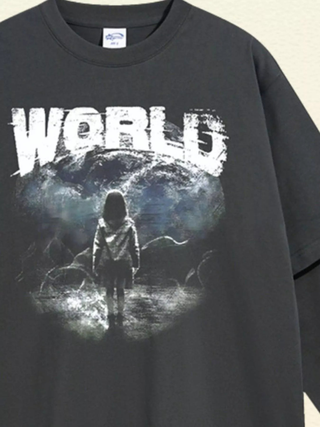 Men's World Graphic Long Sleeve T-Shirt - cas7m