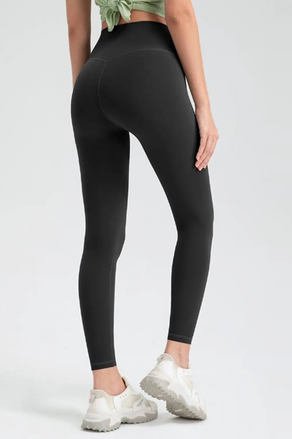 Wide Waistband High Waist Sport Leggings - cas7m