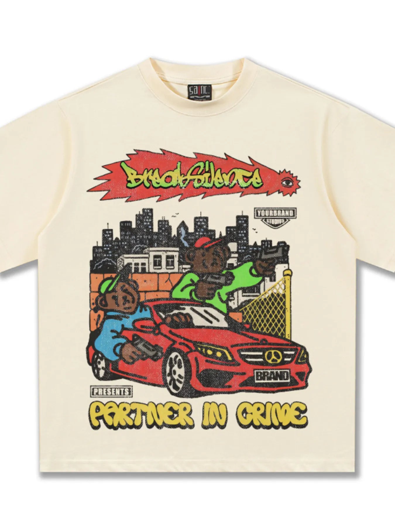 Men's Graphic Crew Neck T-Shirt - cas7m