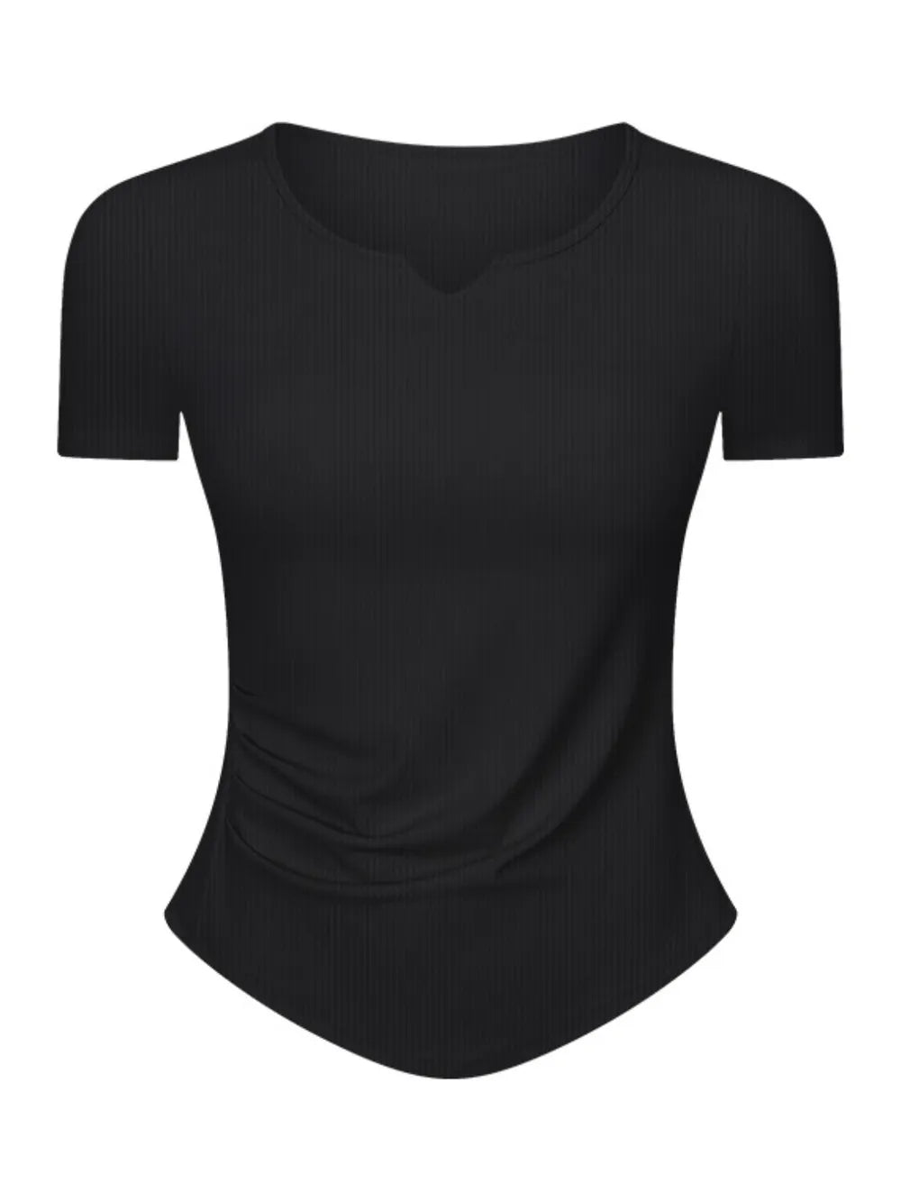 Millennia Notched Short Sleeve Active T-Shirt - cas7m