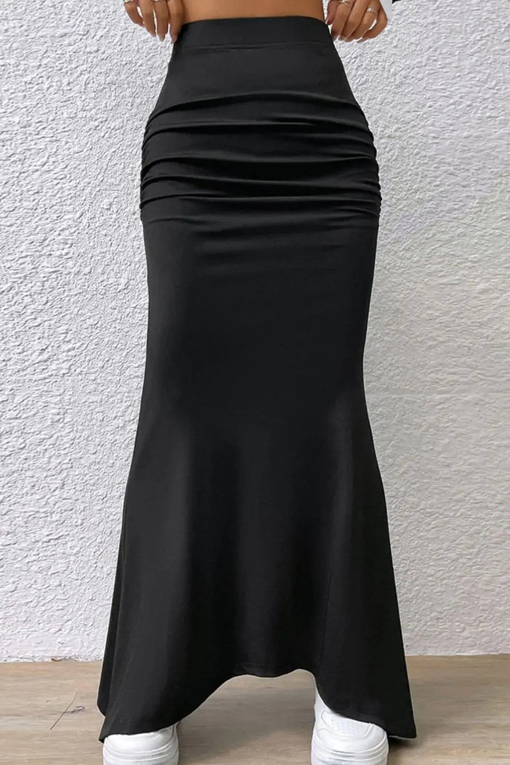 Ruched Maxi Trumpet Skirt - cas7m