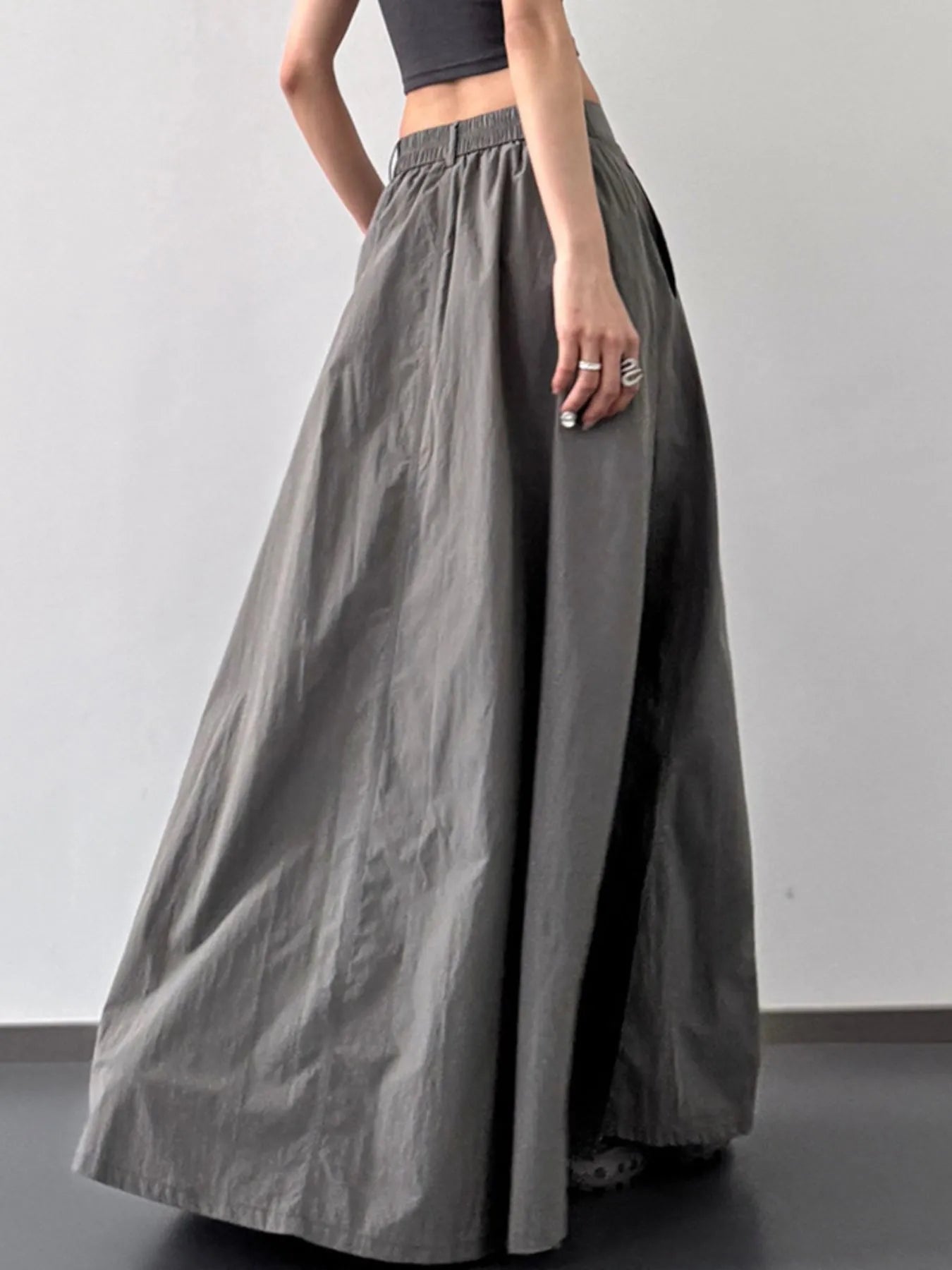 High Waist Slit Maxi Skirt - cas7m