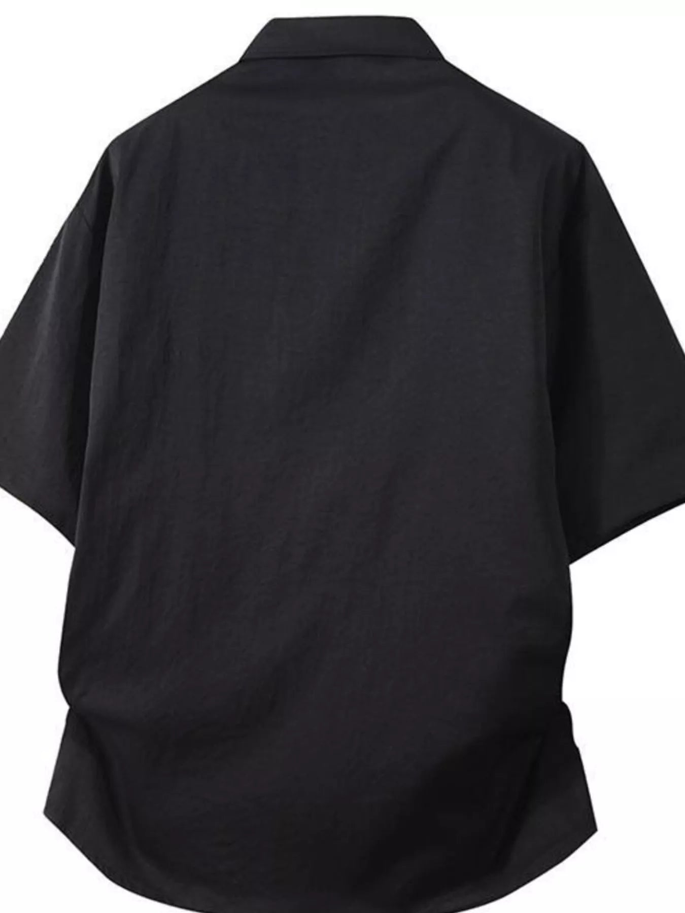 Men's Plus Size Casual Short Sleeve Button-Down Shirt - cas7m