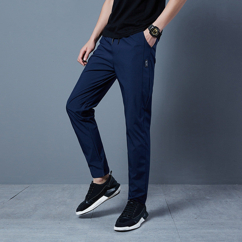 Mens Fashion Solid Color Loose Casual Pants - cas7m