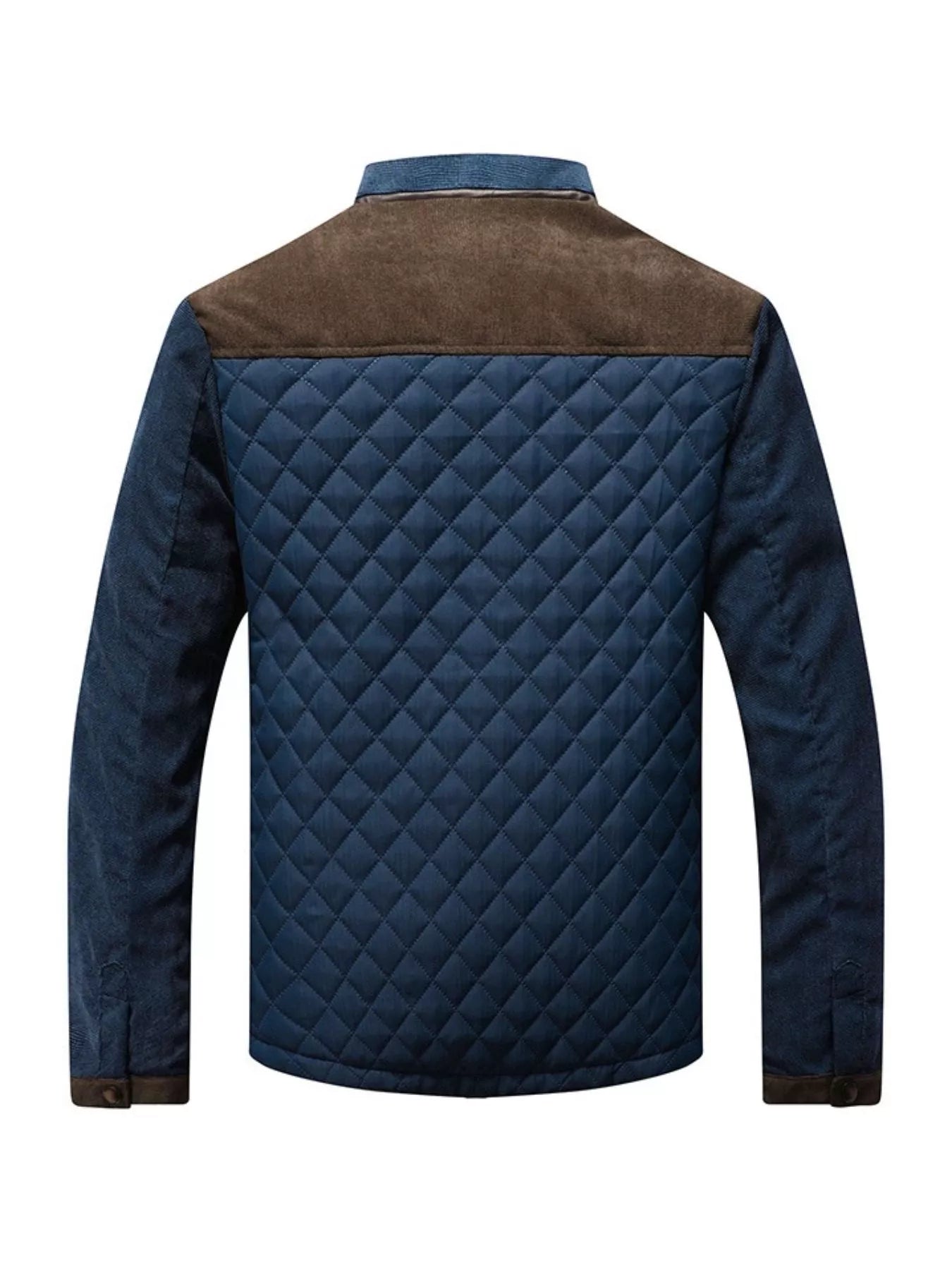 Men's Full Size Quilted Snap Down Jacket Plus Size - cas7m
