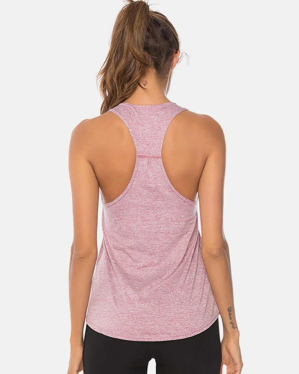 Full Size Scoop Neck Wide Strap Active Tank - cas7m