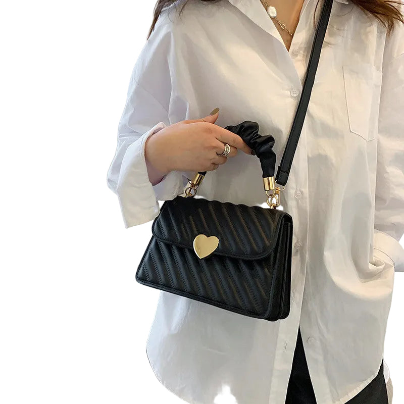 Chic PU Mini Square Shoulder Bag with Magnetic Closure - cas7m