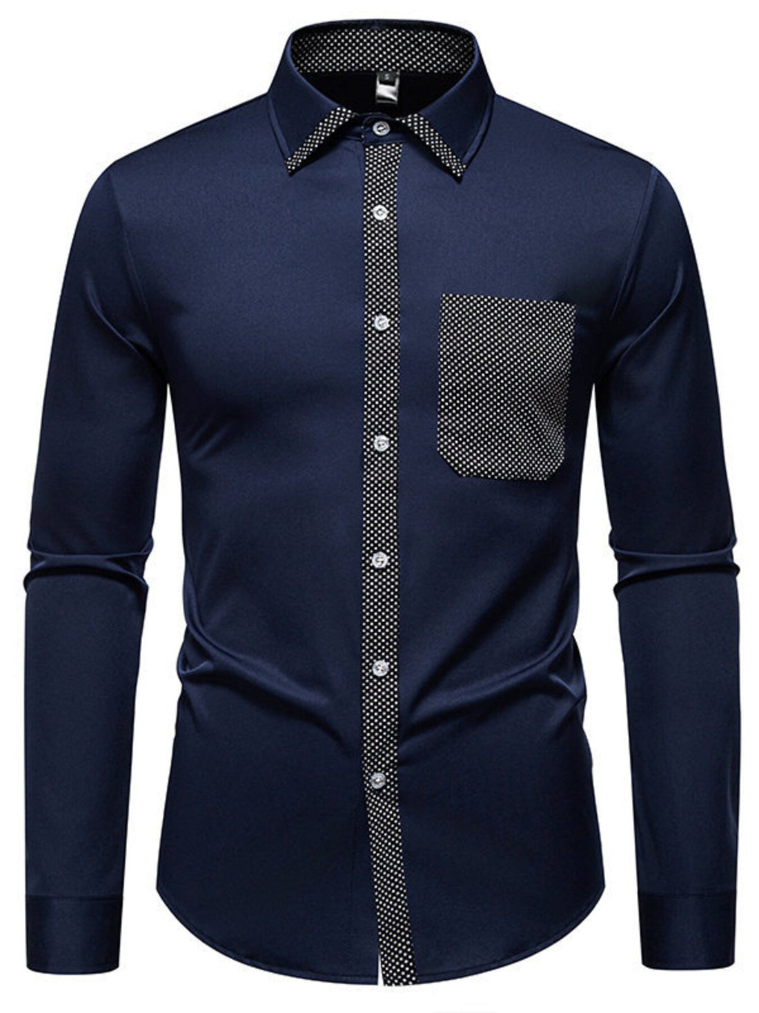 Men's Slim Fit Long Sleeve Shirt - cas7m
