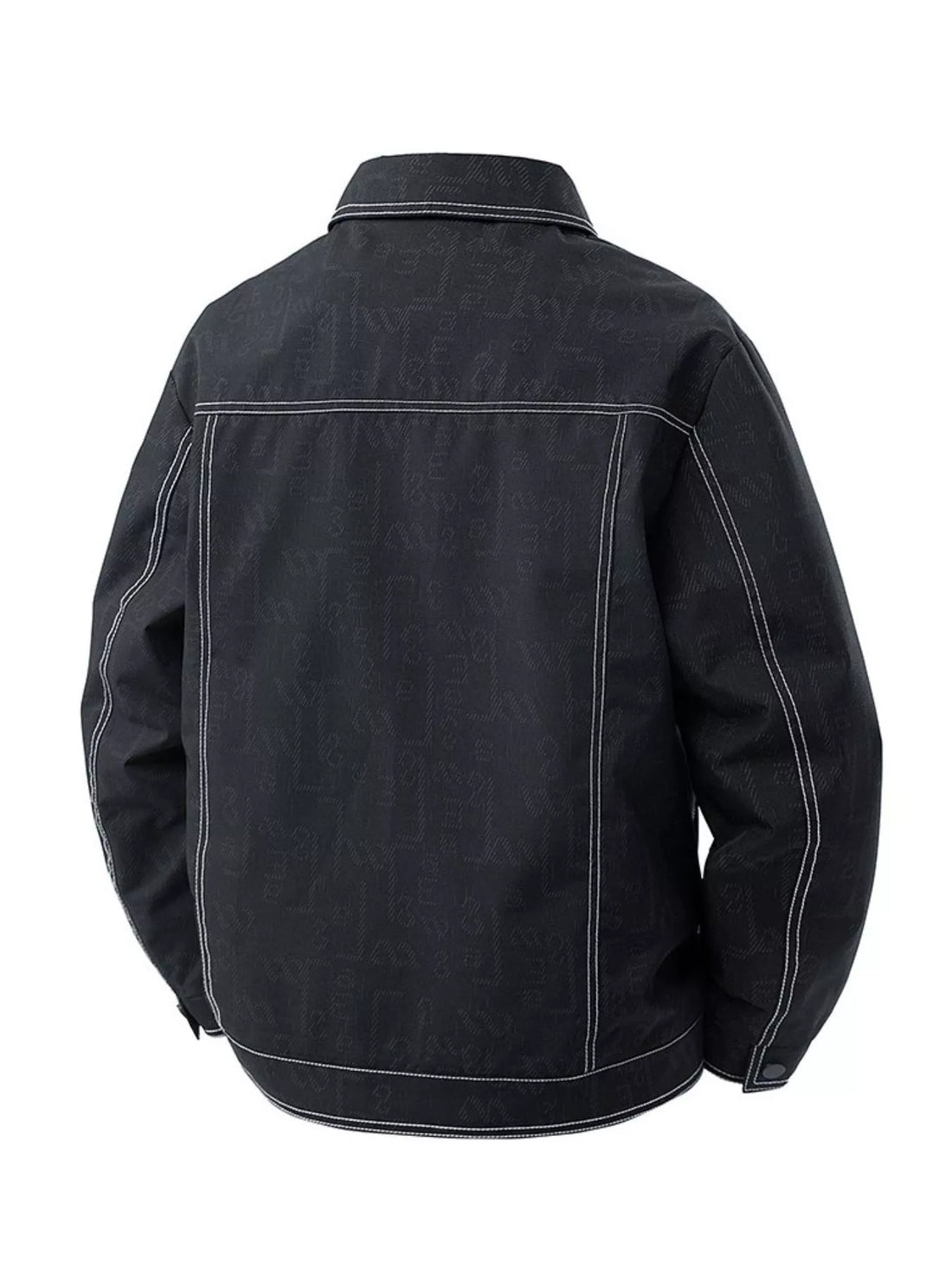 Men's Plus Size Snap Down Casual Denim Jacket - cas7m