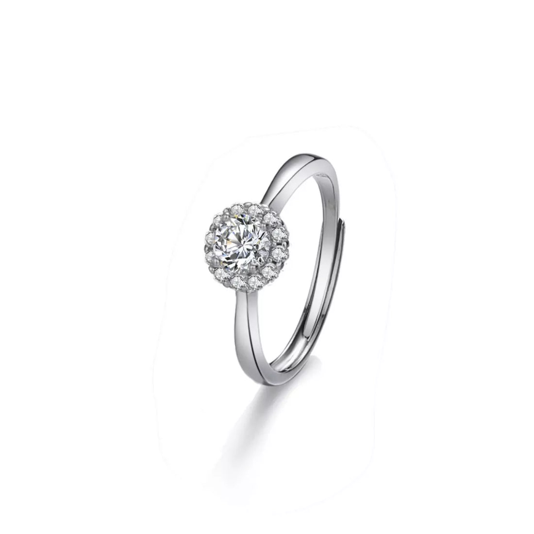 1 Carat Moissanite 925 Sterling Silver Ring - cas7m