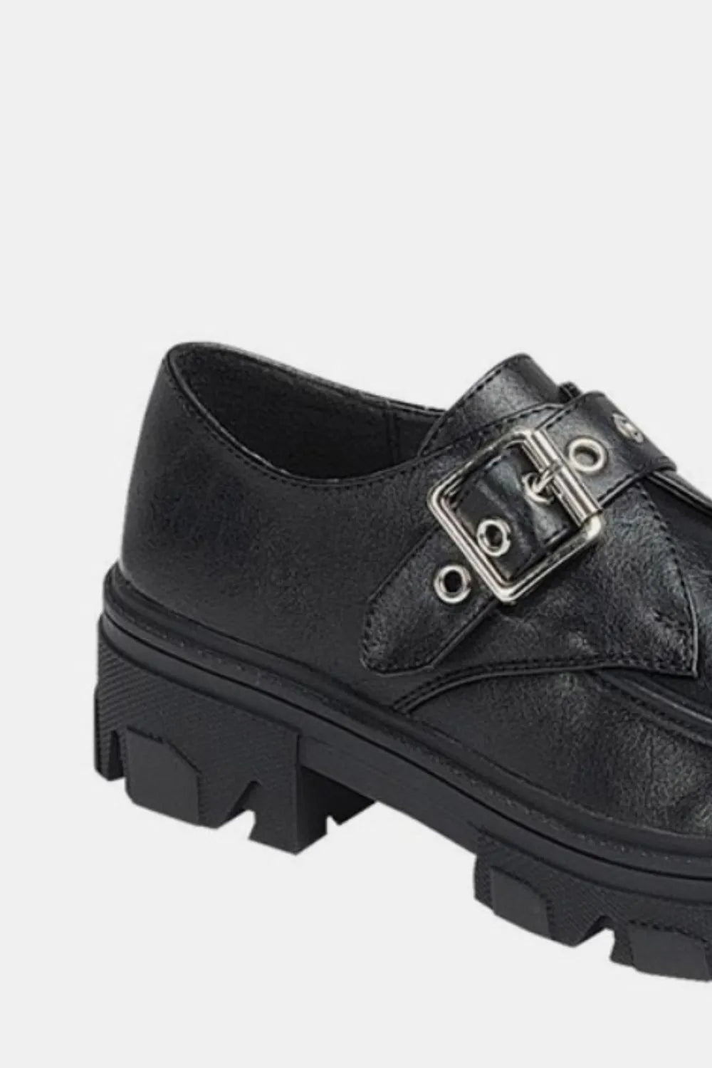 Forever Link Buckled Platform Lug Sole Loafers - cas7m