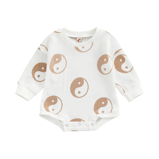 Baby One-piece Suit Knitted Long Sleeve - cas7m