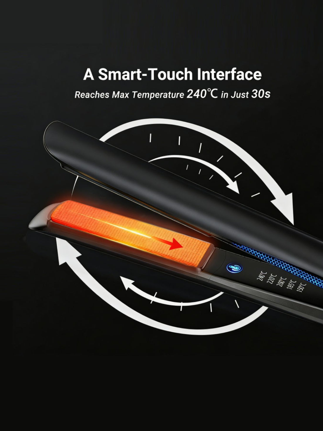 Adjustable Temperature Hair Straightener - cas7m