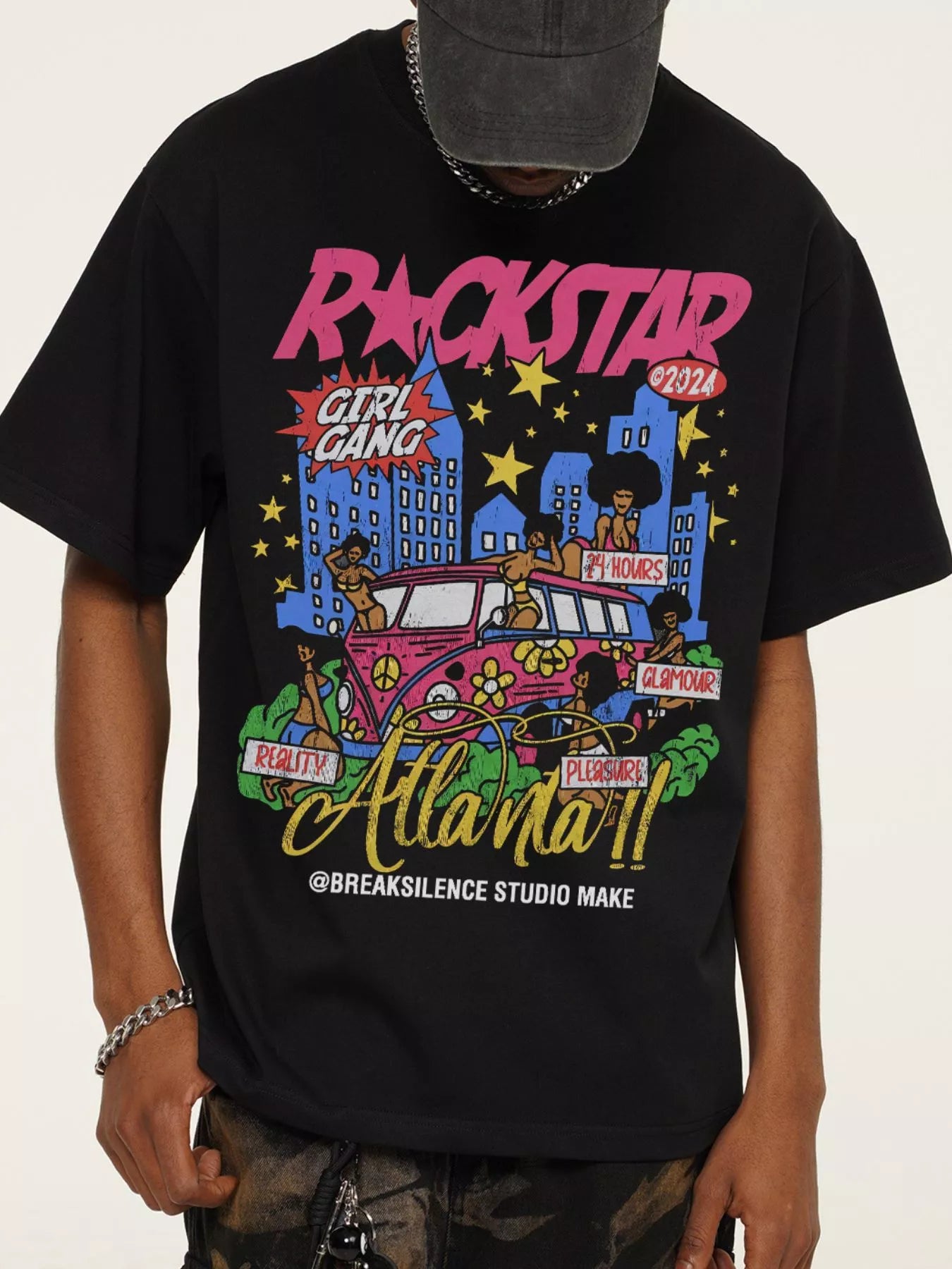 Men's Rockstar Graphic Short Sleeve T-Shirt - cas7m