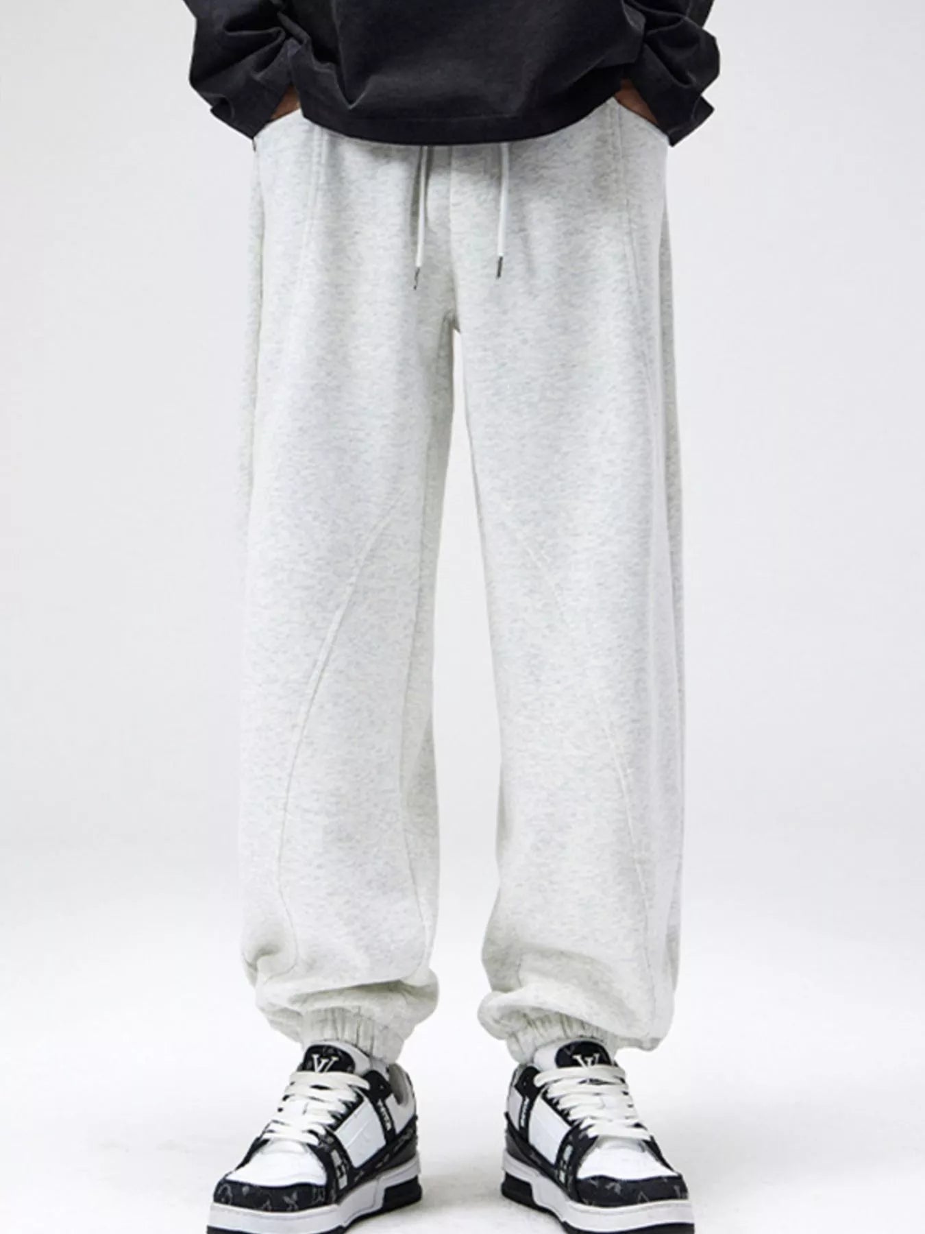 Men's Plus Size Loose Fit Drawstring Sweatpants - cas7m