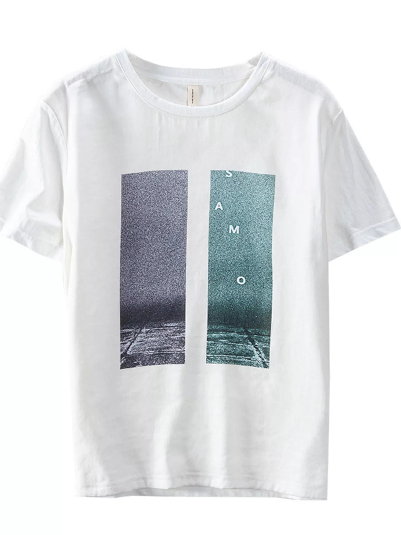 Men's Plus Size Round Neck Short Sleeve T-Shirt - cas7m